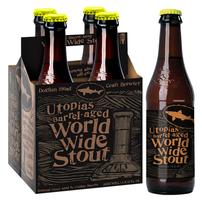 Dogfish Head Brewing Barrel-Aged World Wide Stout (4PKB 12 OZ)