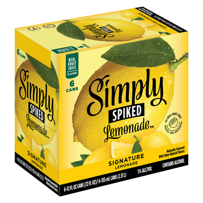 Simply Spiked Signature Lemonade 6pk 12oz Can 5% ABV
