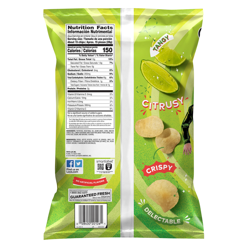 Lay's Potato Chip Limon 7.75oz