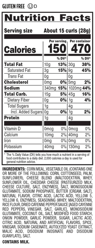 Herr's Buffalo Blue Cheese Curls, 3 oz