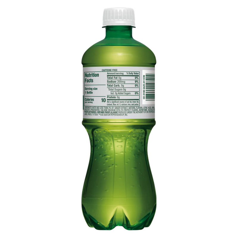 Canada Dry Zero Sugar Ginger Ale 20oz Btl