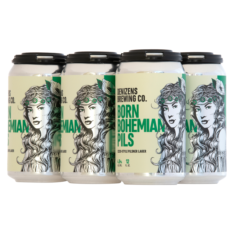Denizens Born Bohemian Pilsner 6pk 12oz Can 4.9% ABV