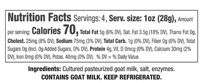 Roth Chevre Plain Goat Cheese - 4.25oz