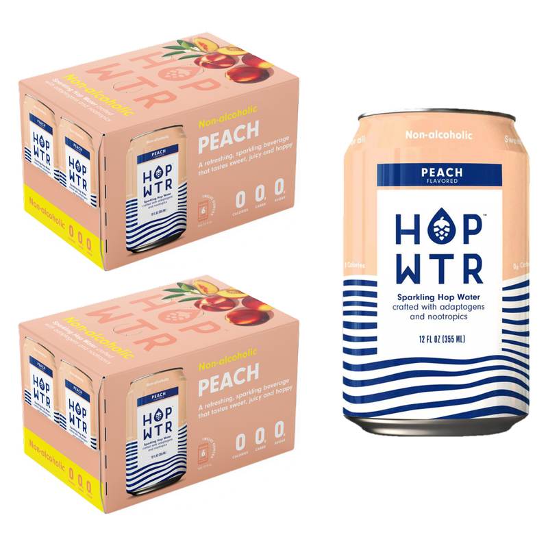 HOP WTR Peach 12pk 12oz Can
