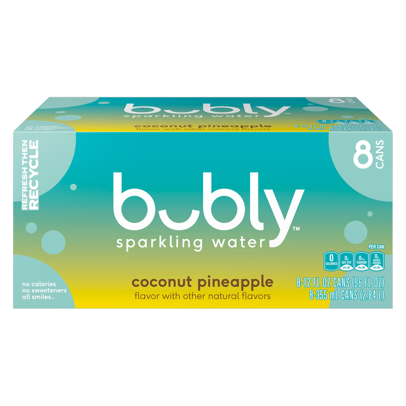 Bubly Coconut Pineapple 8pk 12oz Can
