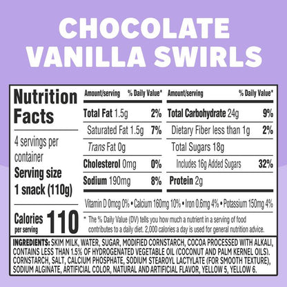 Jell-O Original Chocolate Vanilla Swirls Pudding Cups - 4ct