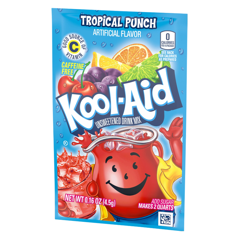 Kool Aid Tropical Punch Powdered Drink Mix Packet .16oz