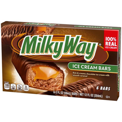 MILKY WAY Caramel and Chocolate Ice Cream Bars, 6 Pack, 2 Oz Bars