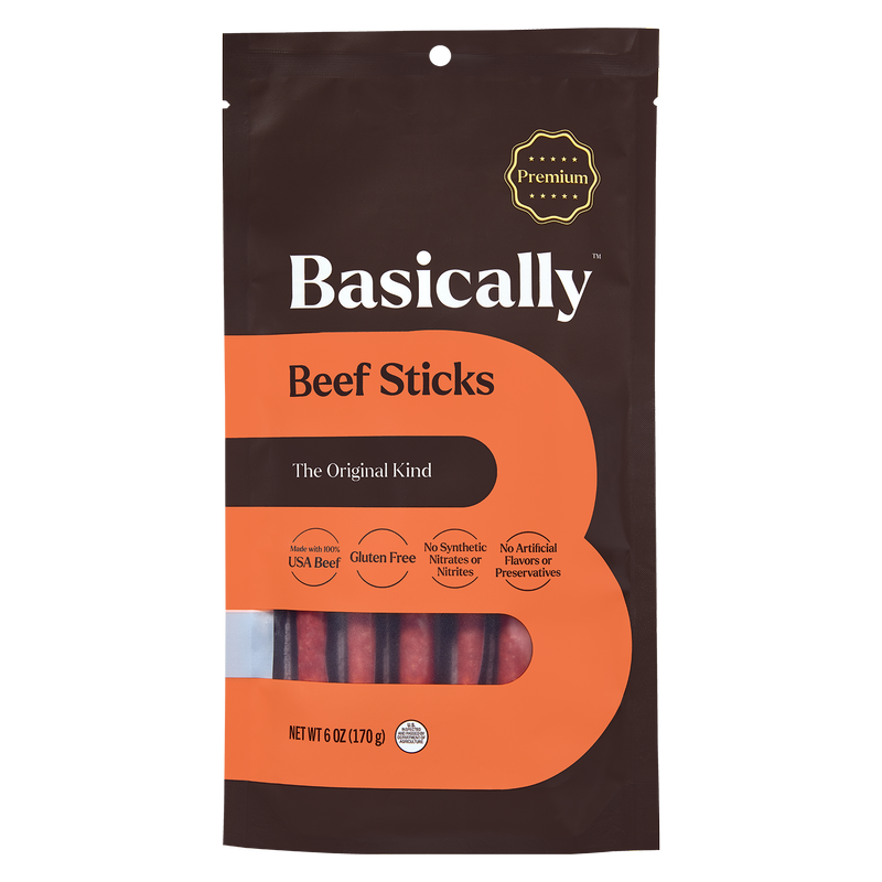 Basically Premium Original Beef Sticks, 6ct