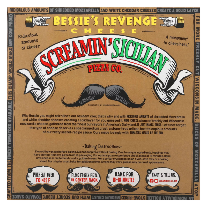 Screamin Sicilian Cheese Pizza, 20.8oz.