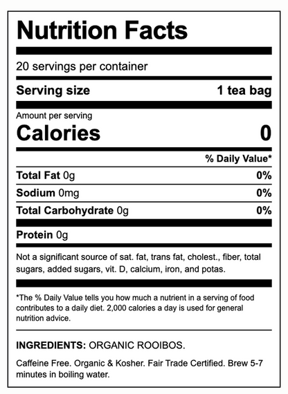 Equal Exchange Organic Rooibos Herbal Tea 20ct