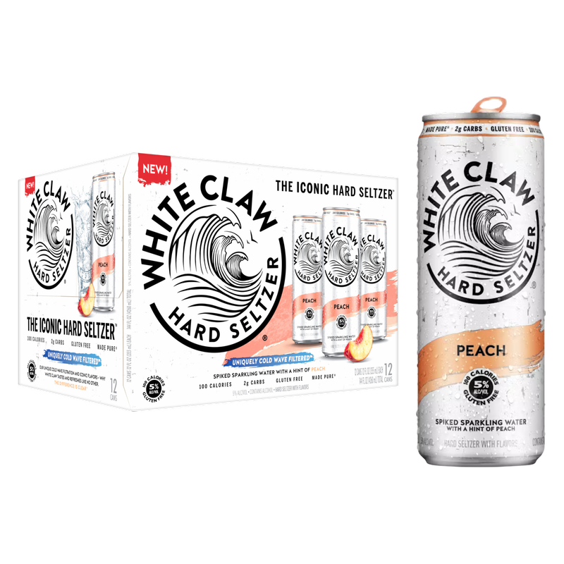 White Claw Peach 12pk 12oz Can 5% ABV