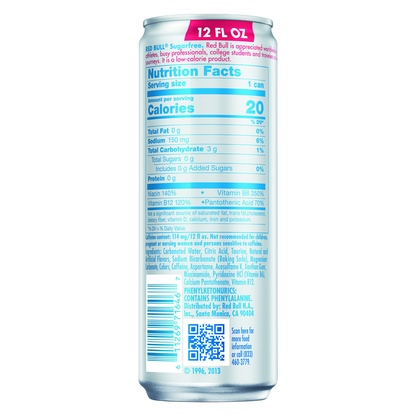 Red Bull Energy Drink Sugar Free 12oz Can
