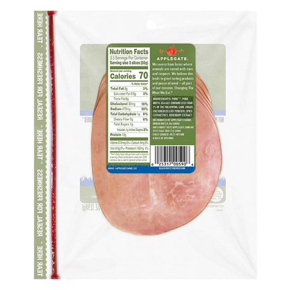 Applegate Natural Uncured Black Forest Ham - 7oz