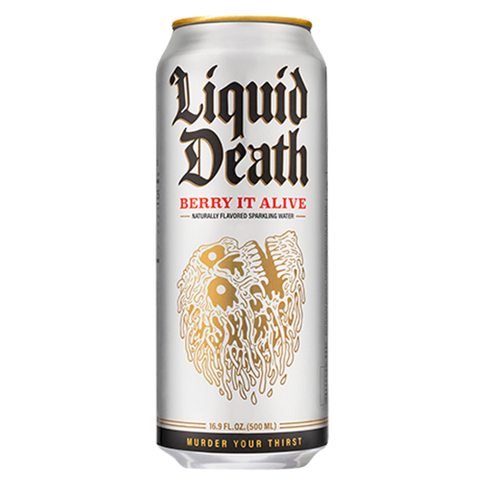 Liquid Death Sparkling Water Berry It Alive 16.9oz King Size Can