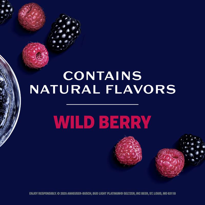 Bud Light Platinum Wild Berry Seltzer Single 25oz Can 8.0% ABV
