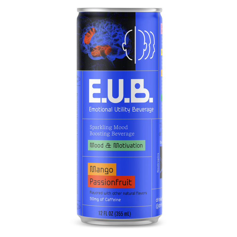 Emotional Utility Mango Passionfruit Mood & Motivation Sparkling Beverage 12oz Can
