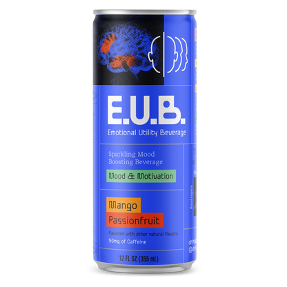 Emotional Utility Mango Passionfruit Mood & Motivation Sparkling Beverage 12oz Can