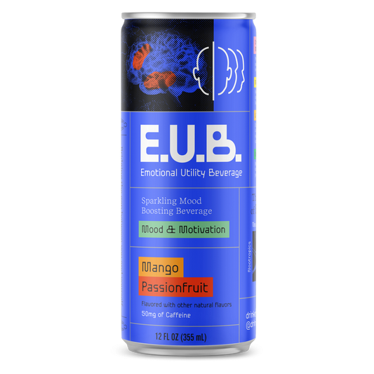 Emotional Utility Mango Passionfruit Mood & Motivation Sparkling Beverage 12oz Can