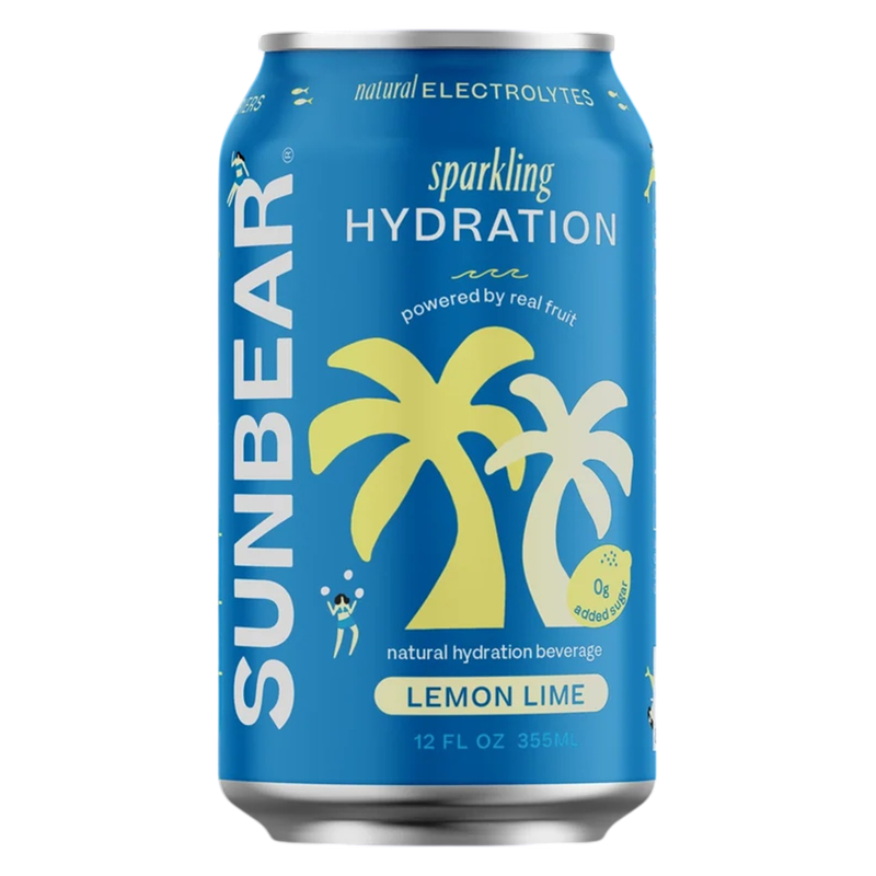 Sunbear Sparkling Hydration Lemon Lime 12oz