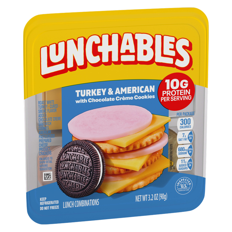Lunchables Turkey & American Cheese Cracker Stackers with Chocolate Sandwich Cookies  - 3.2oz