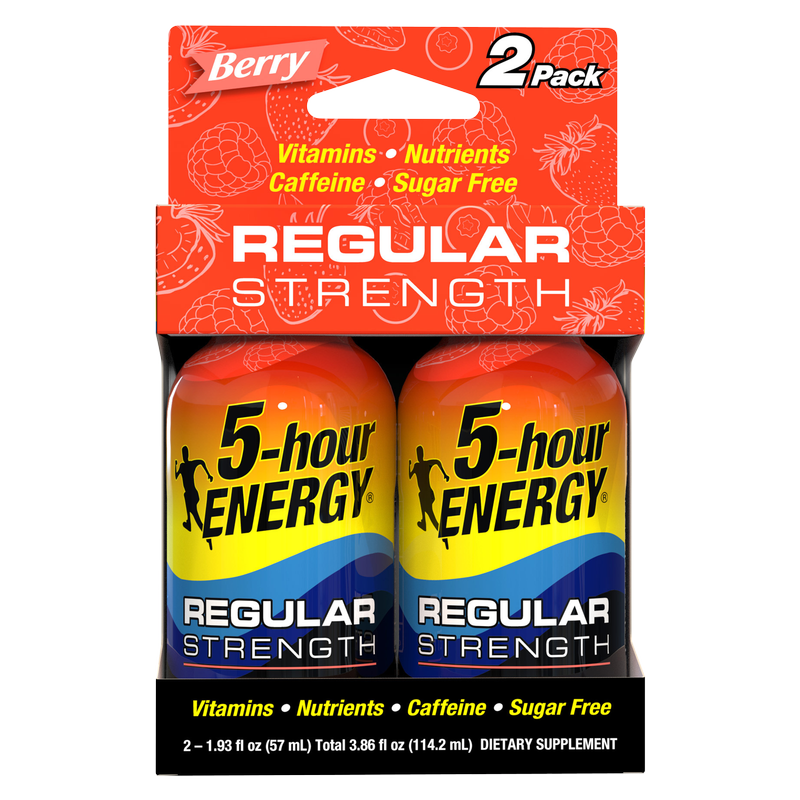 5-hour ENERGY Shot Regular Strength Berry 2pk 1.93oz Btl