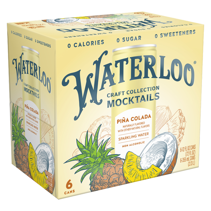 Waterloo Pina Colada Sparkling Water 6pk 12oz Can