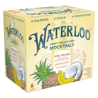 Waterloo Pina Colada Sparkling Water 6pk 12oz Can