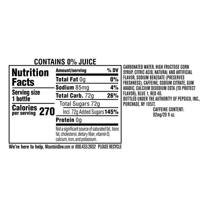 Mountain Dew Summer Freeze 20oz Btl