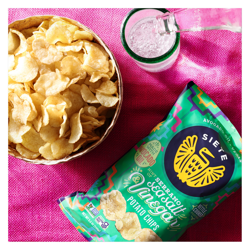 Siete Serrano, Sea Salt & Vinegar Potato Chips 5.5oz