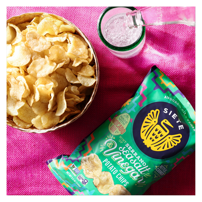 Siete Serrano, Sea Salt & Vinegar Potato Chips 5.5oz