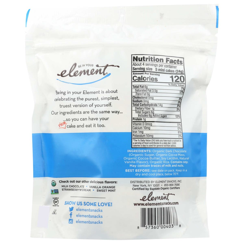 Element Dark Chocolate Mini Rice Cakes 3oz
