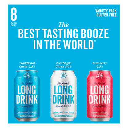 Long Drink Red White and Blue Variety Pack 8pk 12oz cans