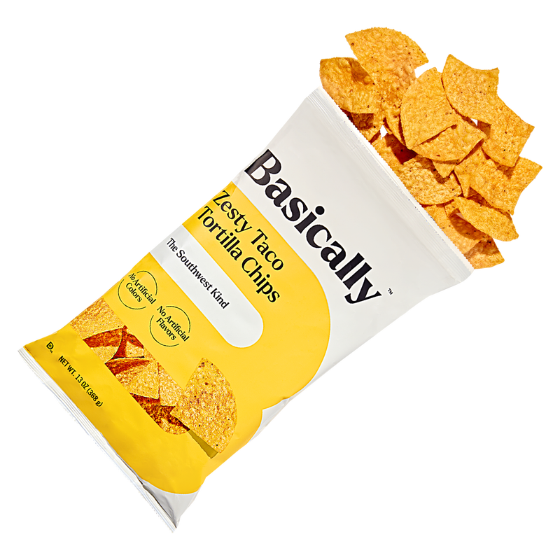 Basically Party Size Zesty Taco Tortilla Chips 13oz