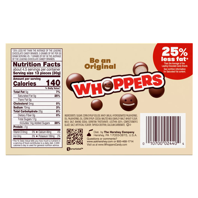 Whoppers Milk Chocolate 5oz