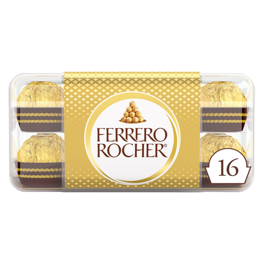 Ferrero Rocher, 16 Count, Premium Milk Chocolate Hazelnut, Chocolates for Gifting, 7 oz