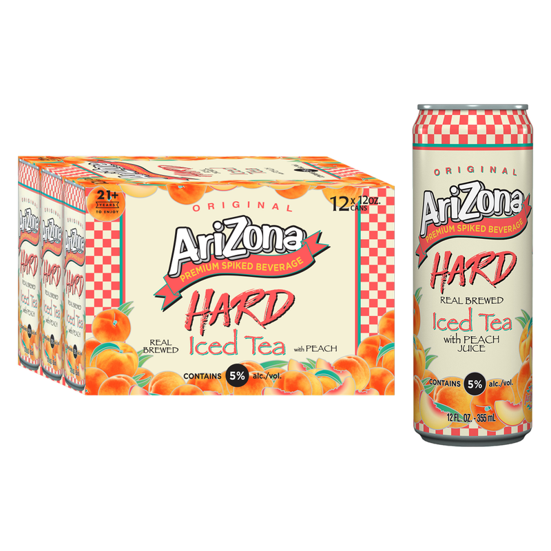 Arizona Hard Peach Tea 12pk 12oz Cans