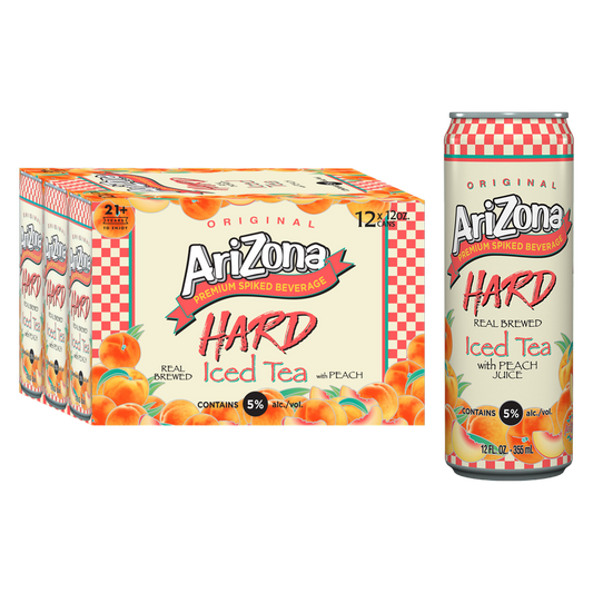 Arizona Hard Peach Tea 12pk 12oz Cans