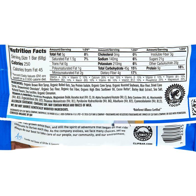 Clif Bar Chocolate Chip Energy Bar 12 ct