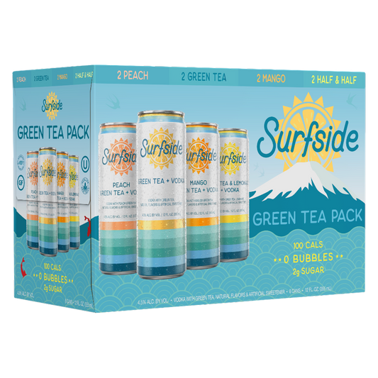 Surfside Green Tea Variety Pack 8pk 12oz Can