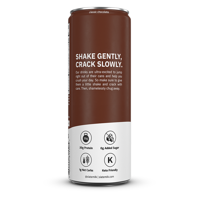 Slate Milk Classic Chocolate Protein Shake 11oz Can