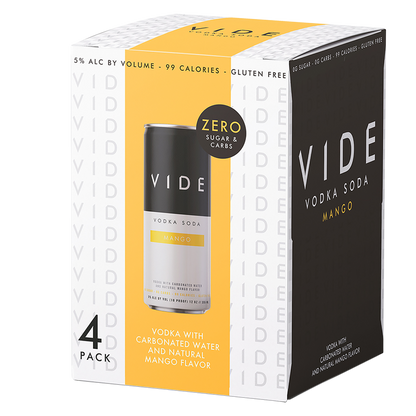 VIDE Mango Vodka Soda 4pk 12oz Can 5% ABV