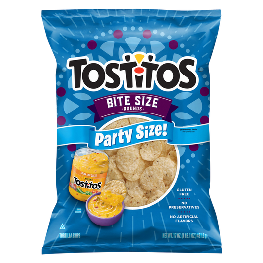 Tostitos Bite Size Rounds Tortilla Chips Party Size 17oz