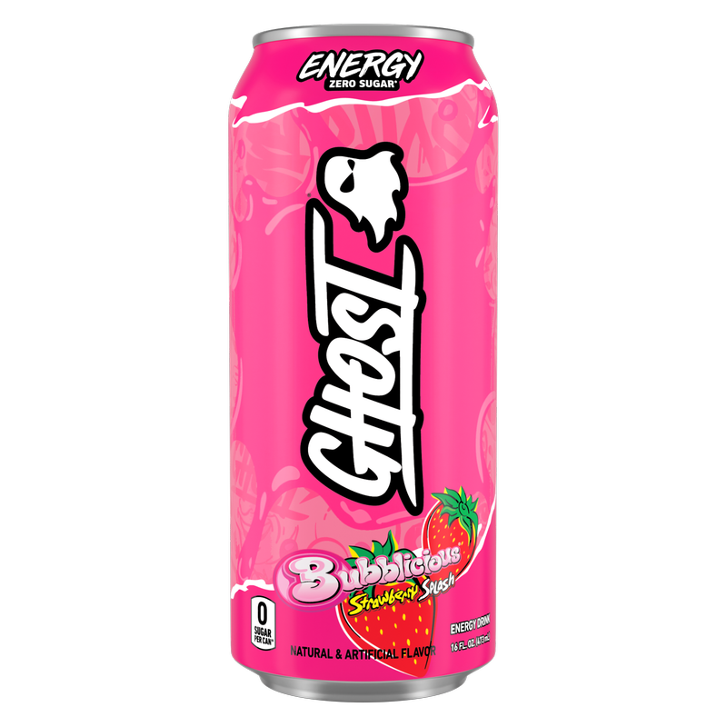 GHOST ENERGY Bubblicious Strawberry Splash 16oz Can