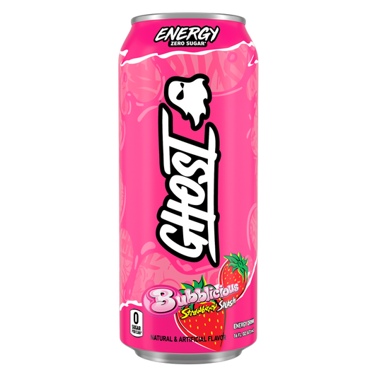 GHOST ENERGY Bubblicious Strawberry Splash 16oz Can