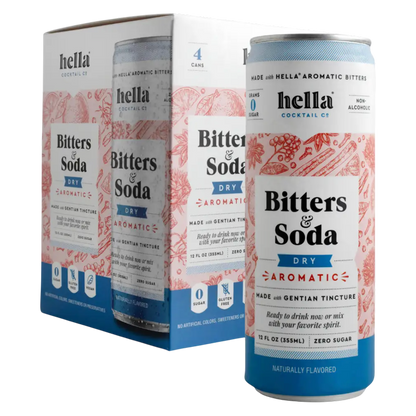 Hella Cocktail Co Bitters & Soda Dry Aromatic 4pk 12oz Can