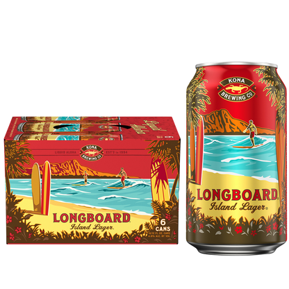 Kona Longboard Island Lager 6pk 12oz Can