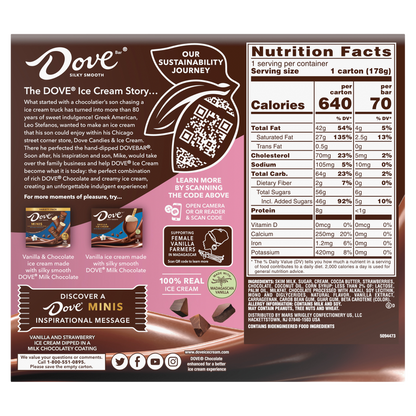 DOVE Vanilla & Strawberry Ice Cream Mini Milk Chocolate Ice Cream Bars Assortment, 10ct
