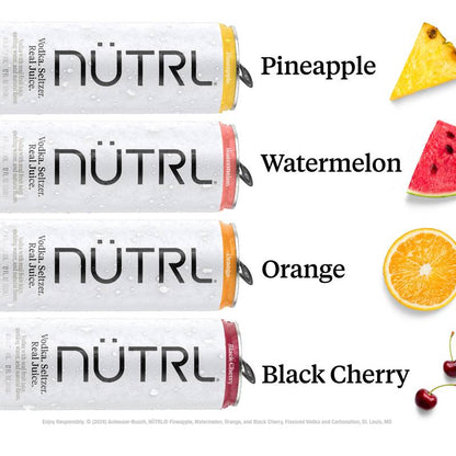NUTRL Real Juice Vodka Hard Seltzer Variety Pack 8pk 12oz Cans 4.5% ABV