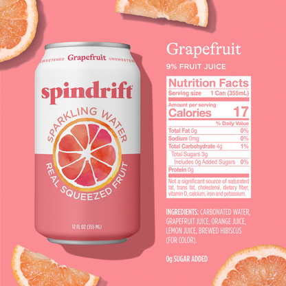 Spindrift Grapefruit Sparkling Water 8pk 12oz can